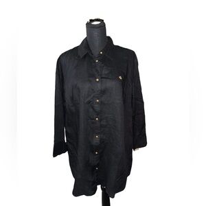 Lauren Ralph Lauren 100% linen button down shirt 1X